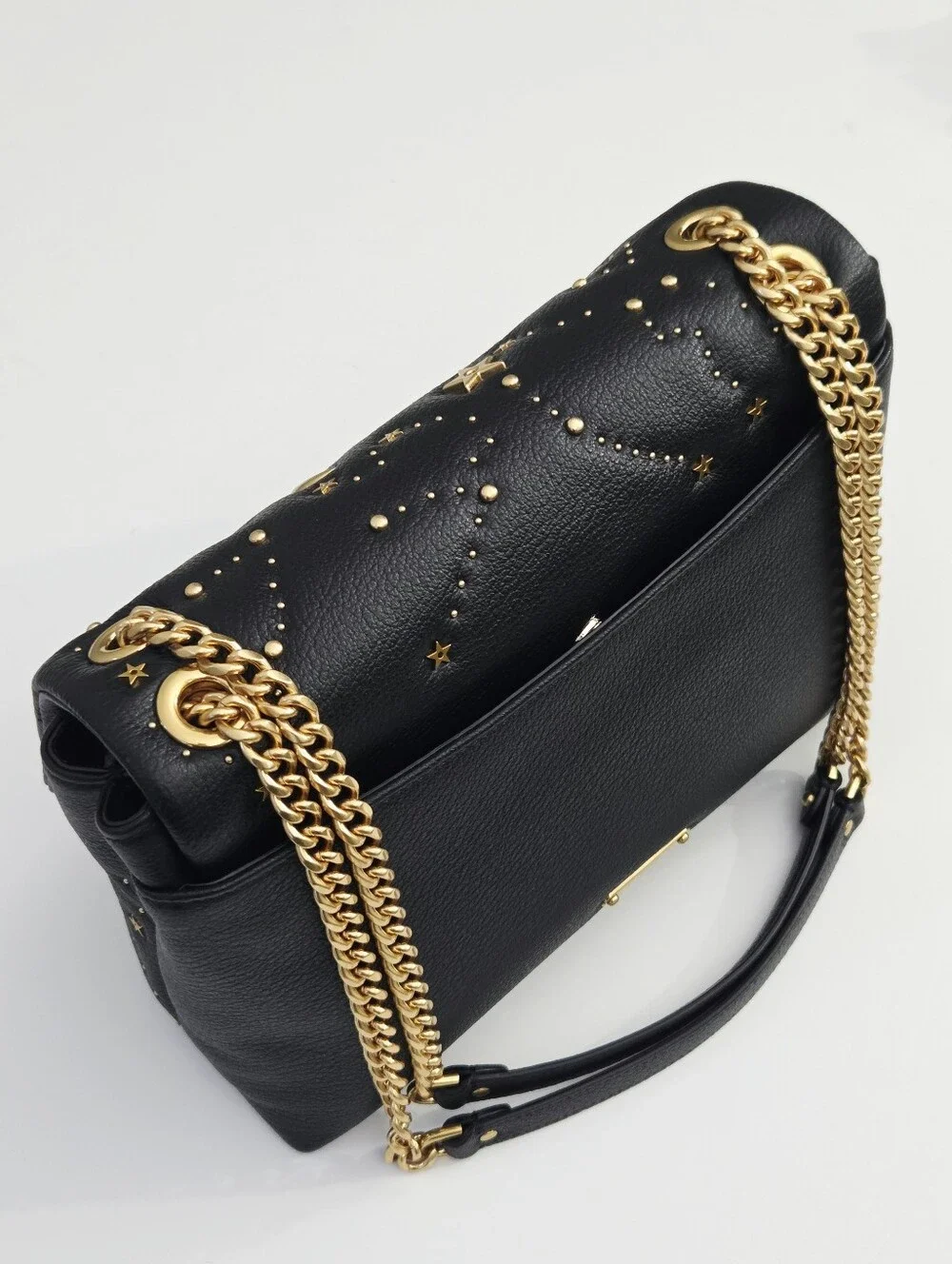 LIKE NEW REBECCA MINKOFF EDIE FLAP SHOULDER BAG WITH CELESTIAL STUDS